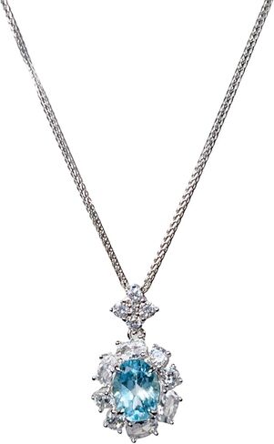 Jewellery 925 Silver Pendant Necklace Fashion Simple Ladies Necklace Women Jewellery in Saudi Arabia