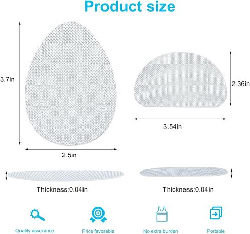 16 Pieces Non Skid Shoe Pads Self Adhesive Anti Slip Shoe Grips Noise Reduction Cushion Anti Shedding Rubber Sole Protector (White, Simple Style) in Saudi Arabia