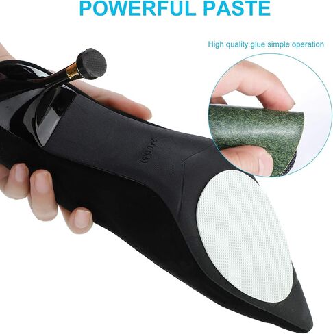16 Pieces Non Skid Shoe Pads Self Adhesive Anti Slip Shoe Grips Noise Reduction Cushion Anti Shedding Rubber Sole Protector (White, Simple Style) in Saudi Arabia