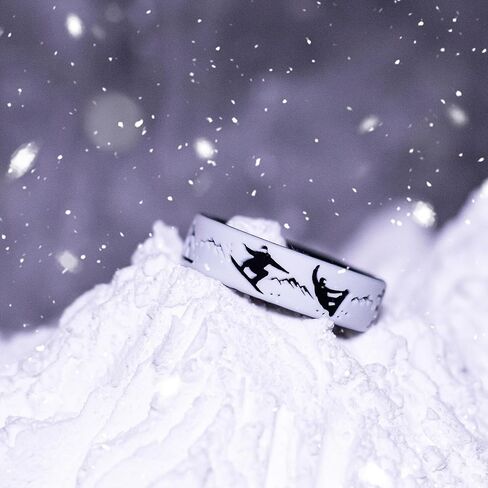 Knot Theory Christmas Snow Sport Silicone Ring for Men Women - Breathable Comfort Fit 6mm Bandwidth in Kuwait