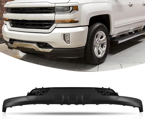 Front Lower Bumper Valance Fit for Chevy Silverado 1500 2016 2017 2018 and fit for 2019 Silverado 1500 LD Front Bumper Air Dam Deflector w/o Tow Hook Hole GM1015134 in Saudi Arabia