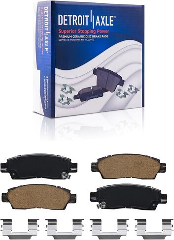 Detroit Axle - مجموعة الفرامل الخلفية لـ Buick Enclave Chevy Traverse GMC Acadia Saturn Outlook Brake Rotors Pads Ceramic Barkes Pads: in Saudi Arabia