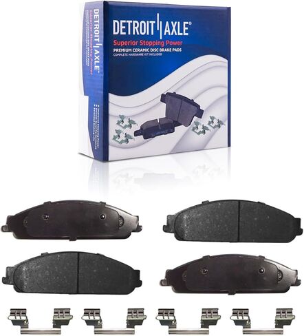 Detroit Axle - مجموعة الفرامل لفورد خمسمائة حرة Taurus X Mercury Montego Sable Brake Routors ومنصات الفرامل السيراميك البديلة الأمامية والخلفية: 12.41 بوصة أمامية و 13 بوصة الدوارات الخلفية in Saudi Arabia