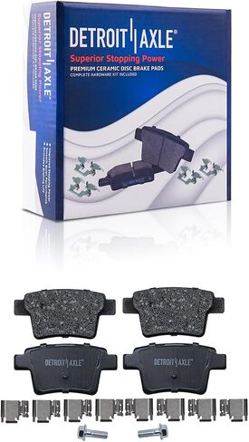 Detroit Axle - مجموعة الفرامل لفورد خمسمائة حرة Taurus X Mercury Montego Sable Brake Routors ومنصات الفرامل السيراميك البديلة الأمامية والخلفية: 12.41 بوصة أمامية و 13 بوصة الدوارات الخلفية in Saudi Arabia