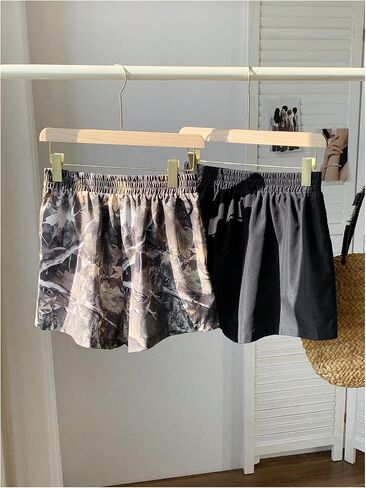 GORGLITTER Women's 2 Pack Camo Track Shorts Elastic High Waist Workout Lounge Shorts in Saudi Arabia