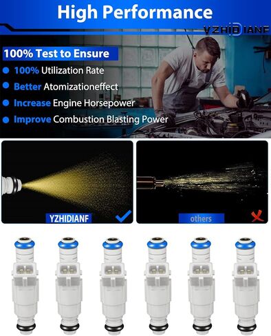 0280155962 Fuel Injectors For:-Ford Explorer 4.0L 1999 2000 For:-Ford Ranger 4.0L 1998 1999 2000 For:-Mazda B4000 4.0L 1998 1999 2000 2001, 842-12205, 84212205, 0-280-155-962(6 Pcs) in Saudi Arabia