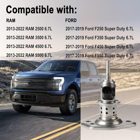 حاقن سائل عادم الديزل (DEF) متوافق مع 2013-2022 دودج رام 2500 3500 4500 5500 6.7L ، مناسب لعام 2017-2019 فورد F250 F350 F450 F550 Super Duty 6.7L استبدال# 04627241AF 04627241AD FC4455J281AC in Kuwait