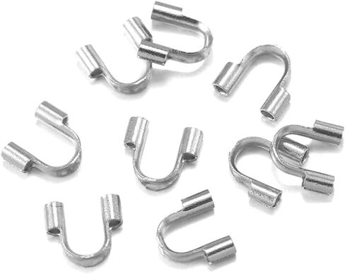 20pcs Adabele 925 Sterling Silver Wire Guard Loop Loop Guardian Tarnish Resistant (ثقب 1 مم/0.04 بوصة) لصنع المجوهرات الحرفية DIY SS14-2 in Kuwait