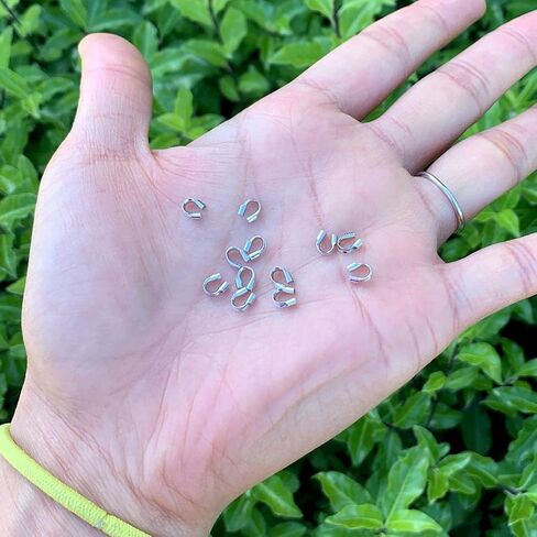 20pcs Adabele 925 Sterling Silver Wire Guard Loop Loop Guardian Tarnish Resistant (ثقب 1 مم/0.04 بوصة) لصنع المجوهرات الحرفية DIY SS14-2 in Kuwait