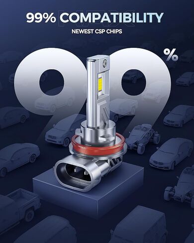 2025 10X Brightener 9005 9006 Led Bulbs Combo for Car Owners, 100000Lm HB3 HB4 for Drivers at Night, During Bad Weather, 1:1 Real Size, 100000 Hours Lifespan, 99% Fit Vehicles, Plug & Play, 4 Pack in Saudi Arabia