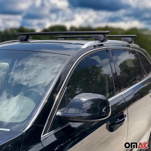 Omac Lockable Rack Rack Cross Bars Carrier Luggage Carrier لـ Kia Sorento 2021-2025 أسود مضاد للسرقة للسفر قوارب الزوارق تزلج التزلج على الجليد التزلج على الجليد in Kuwait