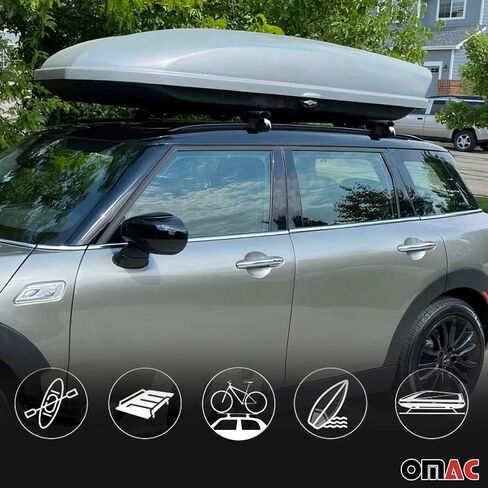 Omac Lockable Rack Rack Cross Bars Carrier Luggage Carrier لـ Kia Sorento 2021-2025 أسود مضاد للسرقة للسفر قوارب الزوارق تزلج التزلج على الجليد التزلج على الجليد in Kuwait