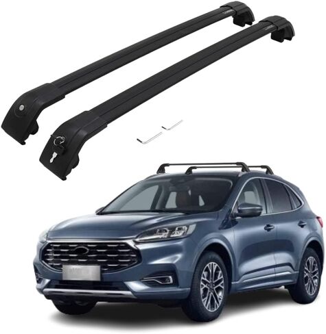 Cross Bars fit for Ford Escape 2020 2021 2022 Roof Top Rack Rails Black Cargo(Compatible with Flush Side Rails) in Saudi Arabia