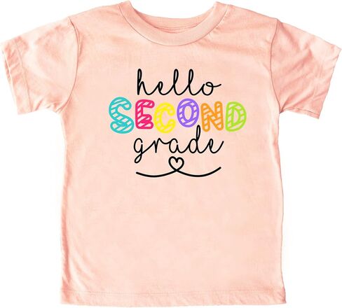 Olive يحب Apple Hello 2nd الصف الأول من هدية المدرسة العودة إلى T-School T-Shirt إلى قمصان المدارس و Raglans in Saudi Arabia