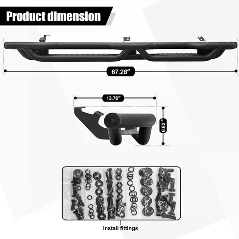 Vijay Side Step Bars تشغيل لوحات توافق مع 2010-2024 4Runner Trail Edition و 2014-2024 4Runner SR5/4Runner TRD PRO in Kuwait