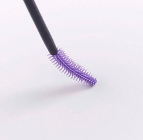 BIHRTC Pack of 100 One-Off Disposable Silicone Eyelash Mascara Brushes Wands Applicator Eyebrow Brush Makeup Tool Kit Set Deep pink in Kuwait