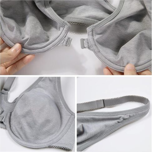 CALVENA Racerback Women's Front Closure Bra for Women Plus Size Seamless Unlined Underwire Plunge Bra in Kuwait
