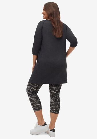 Ellos Plus Size French Terry Zip Pocket Tunic in Kuwait
