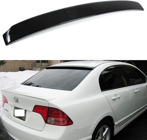 مطلية سقف خلفي لامع لامع المفسد المفسد متوافق مع 2006-2015 Honda Civic 8th 9th Gen 4 Door Sedan Model in Saudi Arabia