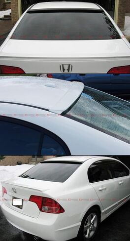 مطلية سقف خلفي لامع لامع المفسد المفسد متوافق مع 2006-2015 Honda Civic 8th 9th Gen 4 Door Sedan Model in Saudi Arabia
