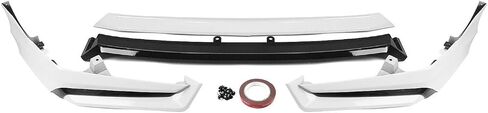 توافق الشفاه الأمامية مع 2022-2024 Civic Yofer Style Style الأمامي المصد الذقن شفة Spoiliter Kit Black White in Kuwait