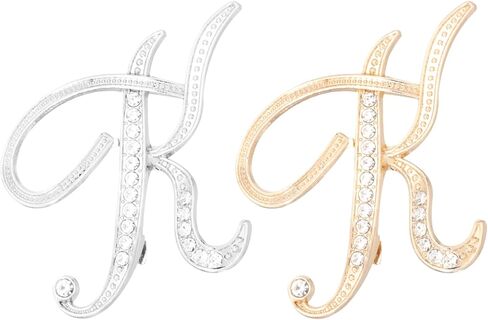 PATIKIL Letter Brooch Pins, Initial Letter Rhinestone Broaches Metal Crystal Alphabet Lapel Pin for Women Jewelry Gift Suit Clothes Hat Dress Coat Craft in Saudi Arabia