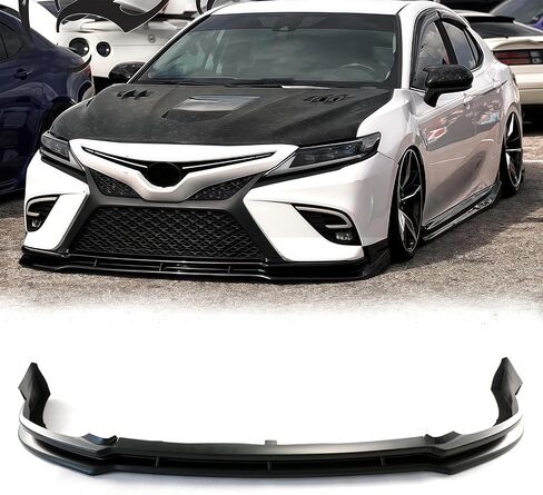 Front Bumper Lip & Side Skirts Extensions for Toyota Camry SE XSE 2018-2020 Yofer V1 Style Full Body Kits (Glossy Black) in Saudi Arabia