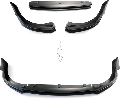 Front Bumper Lip & Side Skirts Extensions for Toyota Camry SE XSE 2018-2020 Yofer V1 Style Full Body Kits (Glossy Black) in Saudi Arabia
