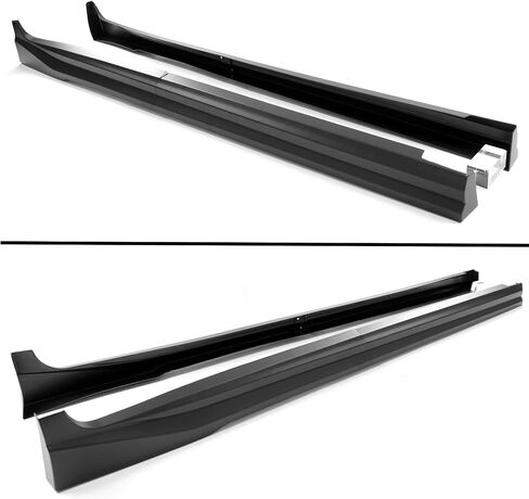 Front Bumper Lip & Side Skirts Extensions for Toyota Camry SE XSE 2018-2020 Yofer V1 Style Full Body Kits (Glossy Black) in Saudi Arabia