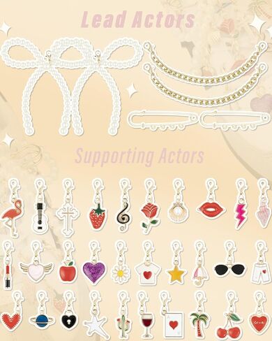 Deinduser 339 Pcs Shoe Charms for Sneakers, Junk Socks Charms Kit, Shoe Charms, Shoelace Charms, Shoe Charms for Sneakers Women, Sock Charms, Shoe Charms Kit with Pearl Bow in Kuwait