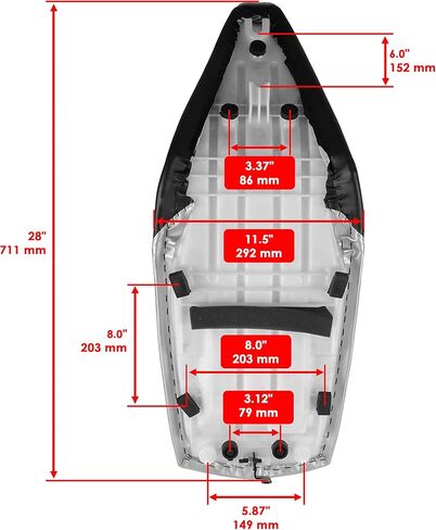 Caltric Complete Seat Compatible with Yamaha Raptor 660R 2001 2002 2003 2004 2005 in Saudi Arabia