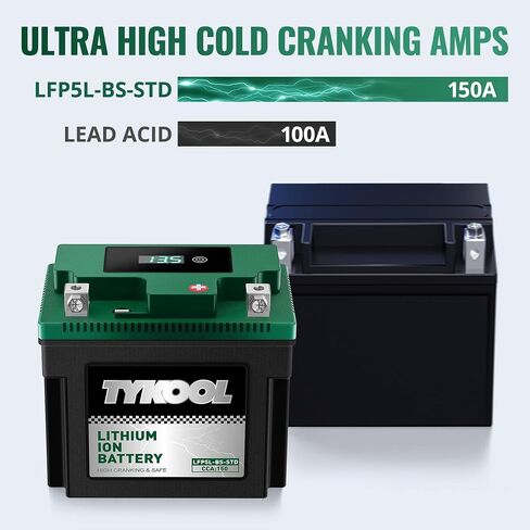 YTZ7S ، YTX5L-BS ، 150CCA ، بطارية Lithium LifePo4 للدراجات النارية ، 12.8 فولت 3AH ، قراءات رقمية ، أمبيرات ناجحة 2x ، وزن خفيف ، نوبات ل ATV ، Honda Grom ، Honda Rukus Scooter ، Moped Battery in Kuwait
