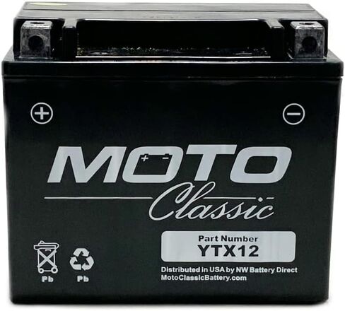 MotoClassic YIX30L 12V 34Ah 420CCA Sealed AGM High Performance Replacement Battery - YIX30L Battery Replaces YIX30L-BS, 66010-97, ETX30L, YUAM6230X, YB30L-B for ATV/Motorcycle in Kuwait