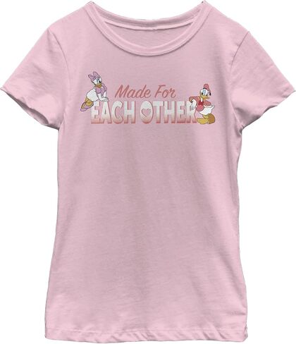 Disney Characters Made for Each Other Girl's Solid Crew Tee in Saudi Arabia