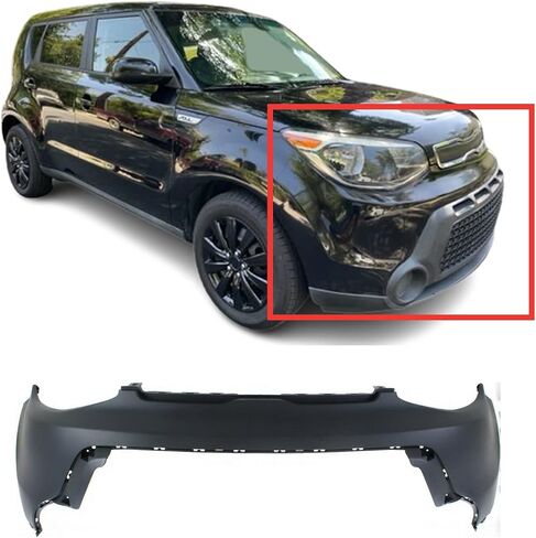 FitParts Compatible With Front Upper Bumper Cover 2014 2015 2016 Kia Soul Hatchback KI1014100 Base EX Exclaim LX Plus SX. Ready to paint. 86511B2000 in Saudi Arabia