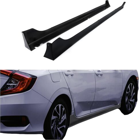 KUAFU Side Skirt Extension Spoiler Compatible with 2013-2017 Honda Accord 4DR Sedan Models Rocker Panel Diffuser Guard Spoiler Splitter Body Kit Plastic Carbon Fiber Style in Saudi Arabia