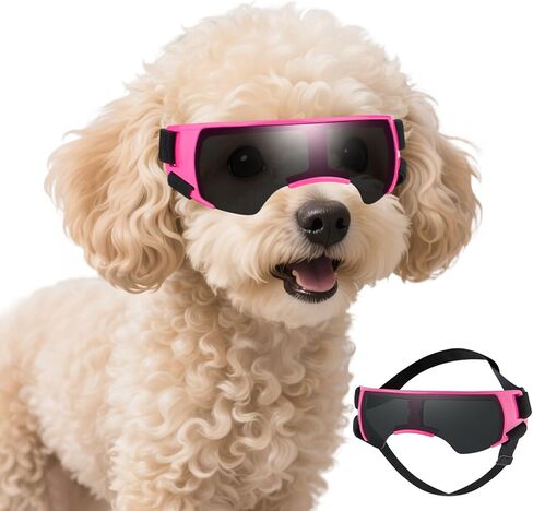 Dog Goggles Sunglasses Small to Medium Breed, Anti-Fog UV400 Lens Puppy Sunglasses, Adjustable Lightweight Doggie Goggles for UV, Wind, Snow, Dust Protection, Blue in Kuwait