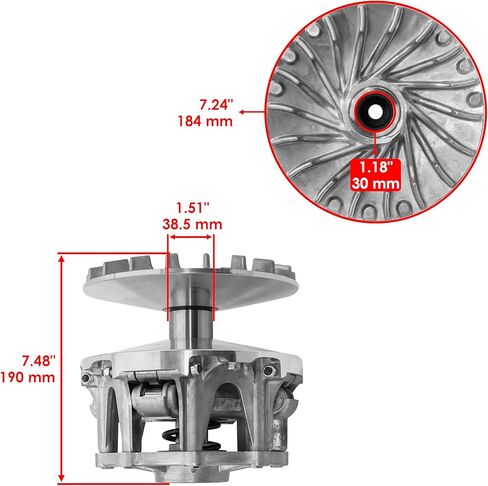Caltric Complete Primary Drive Clutch Compatible with Kawasaki Brute Force 650 KVF650 4x4 2005-2013 / KFX700 KSV700 A B C 2004-2011 in Saudi Arabia