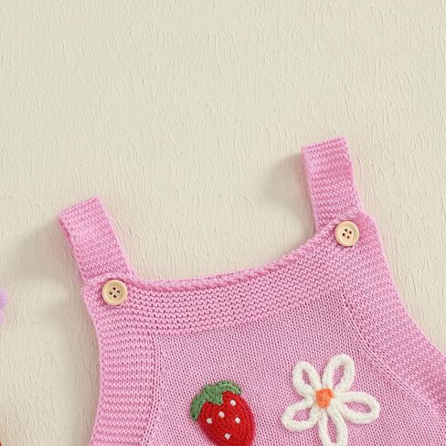 Baby Girl First Birthday Outfit Knitted Romper Bodysuit Bow One Embroidery Sweater Romper Infant Cake Smash Outfit in Saudi Arabia