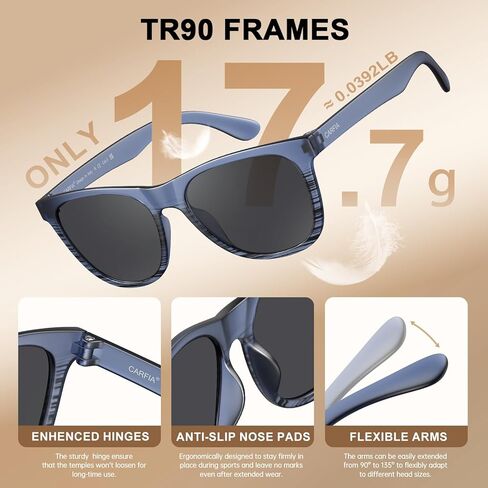 CARFIA Zero - Gravity Feel Polarized Men's Sunglasses UV Protection CA0931 in Saudi Arabia