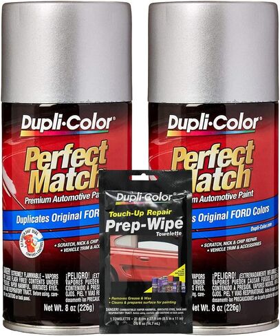 Duplicolor Silver Birch Exact-Match Automotive Paint Compatible with Ford Vehicles - 8 oz, Bundles with Prep Wipe (3 Items) in Saudi Arabia