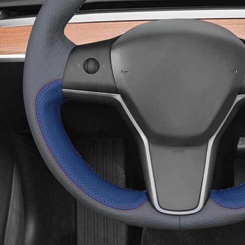 MEWANT Steering Wheel Cover for for Tesla Model 3 2017-2023 / Model Y 2020-2023 in Kuwait