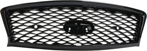 Glossy Black Front Bumper Upper Grille Replacement FIT 2018–2022 Infiniti Q50 Sedan – ABS Material, Sensor Holes Included in Saudi Arabia