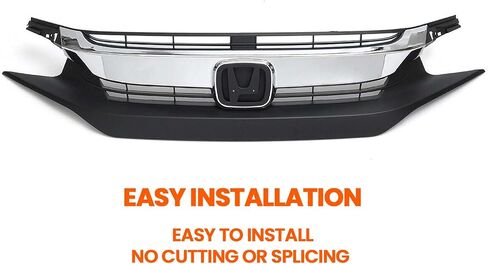 3pcs الأمامي المصد مصبوب FIT 2016 2017 2018 Honda Civic Coupe Sedan Extral Grille & Goyid Trims Part in Saudi Arabia