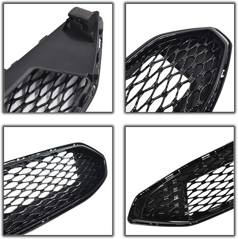 Munirater Front Hood Pumper Grill Honeycomb Gloss Black Grille Placension for Fusion 2017 2018 in Saudi Arabia