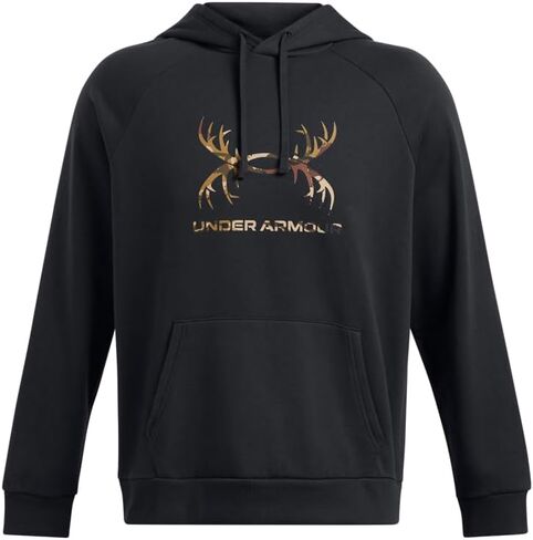 سترة بقلنسوة Fleece Rival Antler للرجال من Under Armour، مقاس كبير أخضر in Saudi Arabia