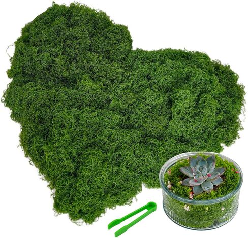 Fake Moss Decor Potted Plants, 5.3OZ Dark Green Artificial Moss for Crafts, DIY Crafts Model, Table Centerpieces, Plants Art Landscape, Fairy Garden Floral Wedding-150g in Saudi Arabia