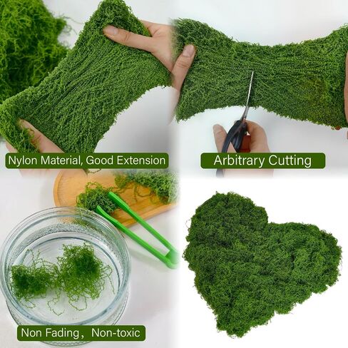 Fake Moss Decor Potted Plants, 5.3OZ Dark Green Artificial Moss for Crafts, DIY Crafts Model, Table Centerpieces, Plants Art Landscape, Fairy Garden Floral Wedding-150g in Saudi Arabia