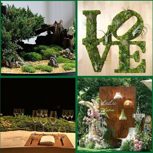 Fake Moss Decor Potted Plants, 5.3OZ Dark Green Artificial Moss for Crafts, DIY Crafts Model, Table Centerpieces, Plants Art Landscape, Fairy Garden Floral Wedding-150g in Saudi Arabia