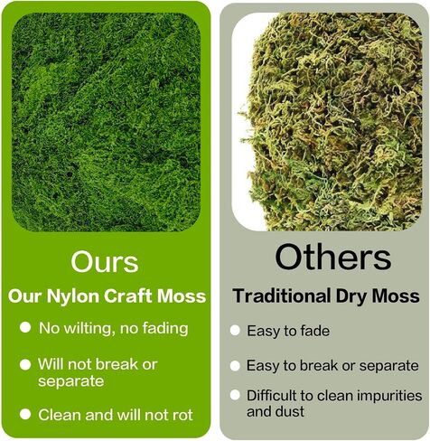 Fake Moss Decor Potted Plants, 5.3OZ Dark Green Artificial Moss for Crafts, DIY Crafts Model, Table Centerpieces, Plants Art Landscape, Fairy Garden Floral Wedding-150g in Saudi Arabia